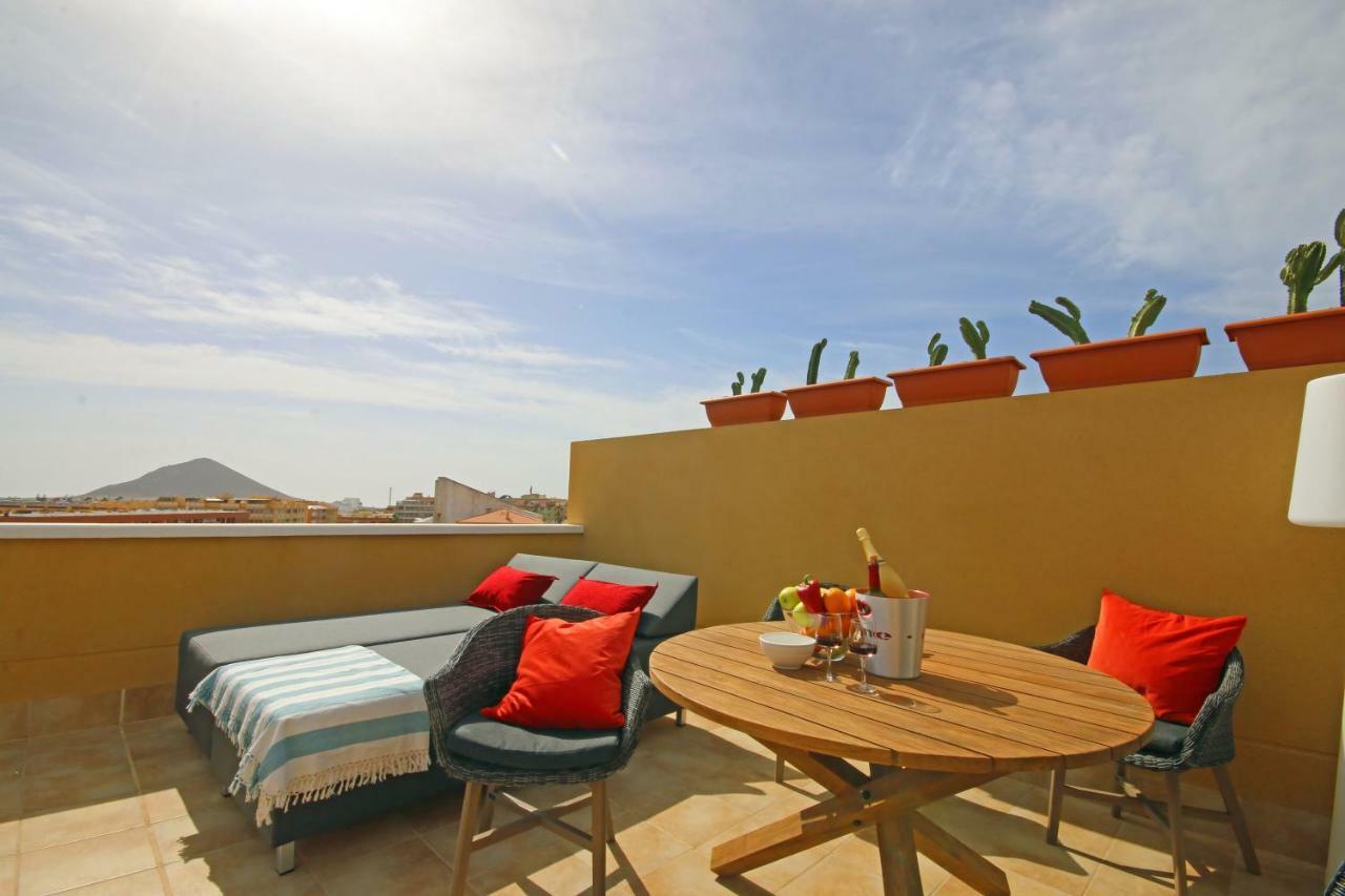 La Perla By Rentmedano Superb Luxury Duplex, Private Roof Terrace, Ocean View, Pool, Wifi And Parking Apartment El Médano Exterior foto